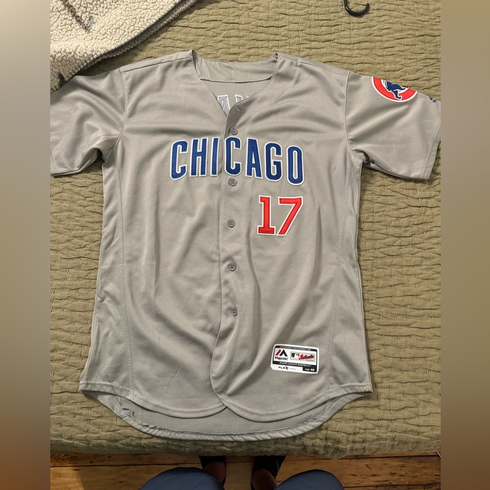 Kris Bryant Cubs Jersey, Gray, Size M (40)